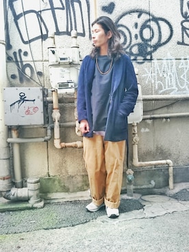 「HAVERSACK（ハバーザック）のアイテム（ジャケット/アウター）」を使った、SASAMURAさん（メンズ・175cm）の秋コーディネート