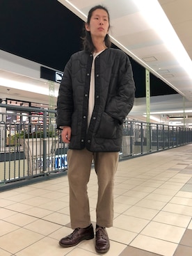 「AVIREX DEPOT」｜「アイテム（モッズコート）」を使った、SASAMURAさん（メンズ・175cm）の秋コーディネート