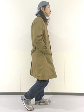 「ロング丈」｜「アイテム（ステンカラーコート）」を使った、SASAMURAさん（メンズ・175cm）の秋コーディネート