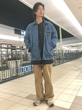 「ワーク」｜「アイテム（モッズコート）」を使った、SASAMURAさん（メンズ・175cm）の冬コーディネート