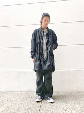 「AVIREX DEPOT」｜「アイテム（モッズコート）」を使った、SASAMURAさん（メンズ・175cm）の秋コーディネート