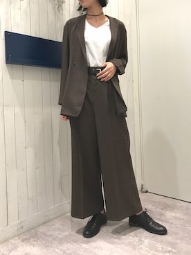 「hunch（ハンチ）のアイテム（ジャケット/アウター）」を使った、pullffy イオンモール福津店さん（レディース・170cm）の秋コーディネート