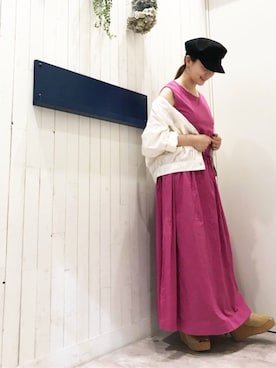 「nougatine（ヌガティーヌ）のアイテム（ジャケット/アウター）」を使った、pullffy イオンモール福津店さん（レディース・152cm）の夏コーディネート