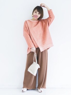 「Happy John（ハッピージョン）のアイテム（スウェット）」を使った、ﾏﾂﾓﾄ  ｺﾉﾐさん（レディース・157cm）の春コーディネート