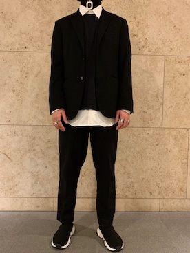 「レイヤードstyle」｜「アイテム（その他シューズ）」を使った、哺乳類さん（メンズ・170cm）の冬コーディネート