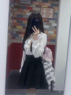 「厚底」｜「アイテム（財布/小物）」を使った、あやᙏ̤̫.*♡さん（レディース・155cm）の春コーディネート