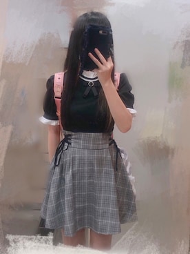 「abc une face（アーベーセーアンフェイス）のアイテム（トップス）」を使った、あやᙏ̤̫.*♡さん（レディース・155cm）の夏コーディネート