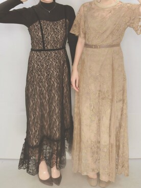 Snidel スナイデル のドレス ベージュ系 を使った人気ファッションコーディネート Wear