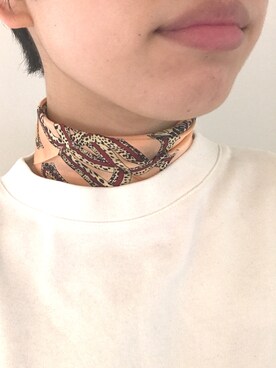 「アイテム（ストール/ショール）」を使った、nanakimuraさん（レディース・155cm）の春コーディネート