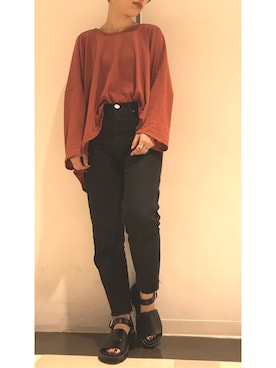 「ENFOLD（エンフォルド）のアイテム」を使った、nanakimuraさん（レディース・155cm）の夏コーディネート