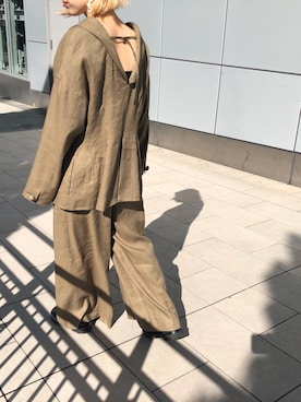 「アイテム（キャミソール、ブラック系）」を使った、nanakimuraさん（レディース・155cm）の春コーディネート