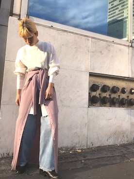 「レイヤードstyle」｜nanakimuraさん（レディース・155cm）の冬コーディネート