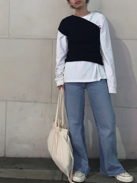 「アイテム（その他トップス）」を使った、nanakimuraさん（レディース・155cm）の夏コーディネート