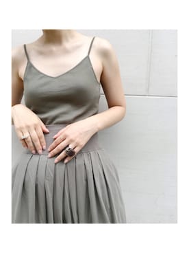 「アイテム（キャミソール）」を使った、nanakimuraさん（レディース・155cm）の夏コーディネート