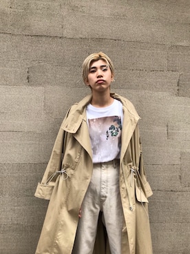 「ハイトーンカラー」｜「アイテム（その他アウター）」を使った、nanakimuraさん（レディース・155cm）の秋コーディネート