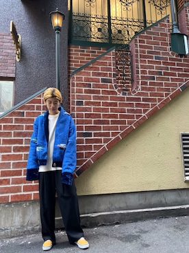 「アイテム（スニーカー、イエロー系）」を使った、nanakimuraさん（レディース・155cm）の秋コーディネート