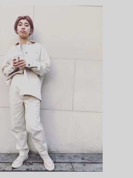 「チャックテイラー」｜「アイテム（その他アウター）」を使った、nanakimuraさん（レディース・155cm）の冬コーディネート
