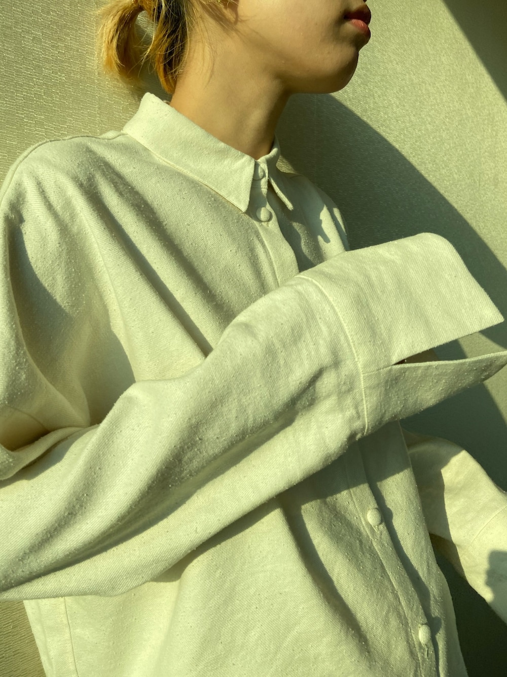 BLACK BY MOUSSY（ブラックバイマウジー）の「silk nep linen shirt 