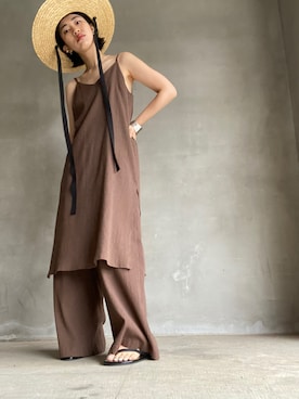 「アイテム（キャミソール）」を使った、nanakimuraさん（レディース・156cm）の夏コーディネート