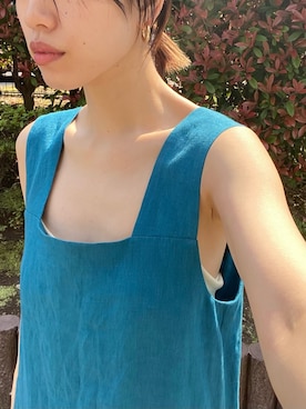 「アイテム（ワンピース/ドレス、グリーン系）」を使った、nanakimuraさん（レディース・156cm）の春コーディネート