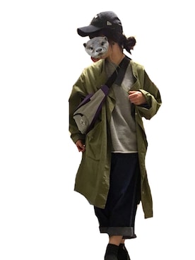 「CHUMS（チャムス）のアイテム（ボディバッグ/ウエストポーチ）」を使った、たまごさん（レディース・150cm）の夏コーディネート