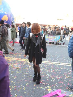 「Grafeaのアイテム」を使った、スキ♡さん（レディース・152cm）の冬コーディネート