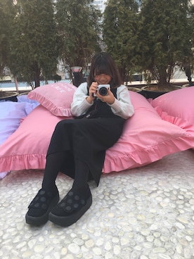 「韓国旅行」｜「アイテム（ワンピース/ドレス）」を使った、スキ♡さん（レディース・152cm）の冬コーディネート
