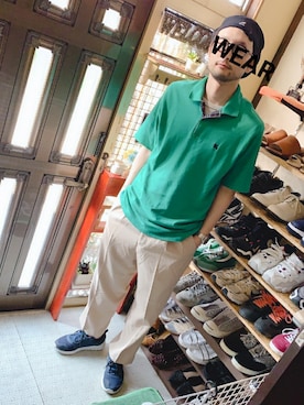 「CASIO」｜「アイテム（ハンチング/ベレー帽）」を使った、Akiさん（メンズ・176cm）の夏コーディネート