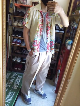 「アロハシャツ」｜Akiさん（メンズ・176cm）の夏コーディネート