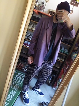 「G-SHOCK」｜「アイテム（ニットキャップ/ビーニー）」を使った、Akiさん（メンズ・176cm）の秋コーディネート