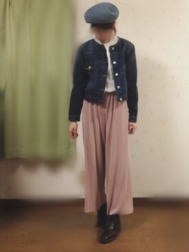 「GRL（グレイル）のアイテム（デニムジャケット）」を使った、miiiさん（レディース・162cm）の春コーディネート