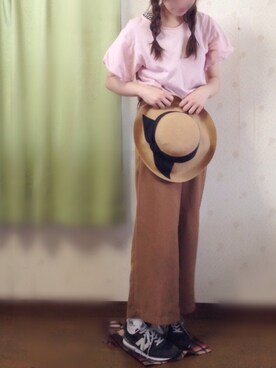 「バルーンスリーブ」｜miiiさん（レディース・162cm）の夏コーディネート