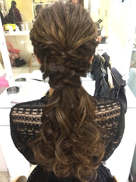 「ヘアメイク」｜SHiORiさん（レディース・157cm）の春コーディネート