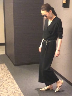 「AMERI」｜「アイテム（つなぎ/オールインワン）」を使った、SHiORiさん（レディース・157cm）の春コーディネート