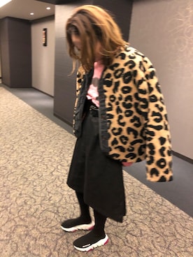 「BALENCIAGA」｜「アイテム（その他アウター）」を使った、SHiORiさん（レディース・158cm）の冬コーディネート