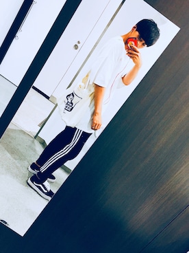 「BEN DAVIS（ベンデイビス）のアイテム（トートバッグ）」を使った、yukiさん（メンズ・180cm）の春コーディネート