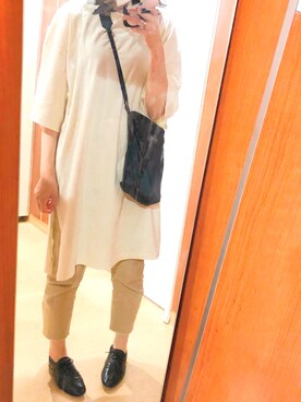 「niko and...（ニコアンド）のアイテム（チュニック）」を使った、tomiiiiiさん（レディース・162cm）の春コーディネート