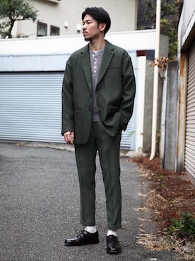 「MR.OLIVE（ミスターオリーブ）のアイテム」を使った、飯島葵さん（メンズ・176cm）の冬コーディネート