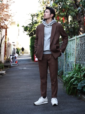 飯島葵さん（メンズ・176cm）の冬コーディネート