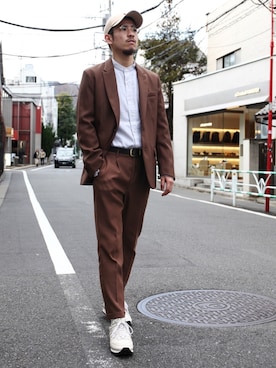 「MR.OLIVE（ミスターオリーブ）のアイテム」を使った、飯島葵さん（メンズ・176cm）の冬コーディネート