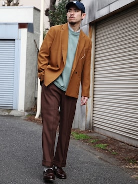 「MR.OLIVE（ミスターオリーブ）のアイテム（ジャケット/アウター）」を使った、飯島葵さん（メンズ・176cm）の冬コーディネート