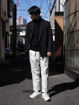 「スタッフセンバツ」｜「アイテム（ジャケット/アウター）」を使った、飯島葵さん（メンズ・176cm）の春コーディネート