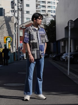 「MR.OLIVE（ミスターオリーブ）のアイテム」を使った、飯島葵さん（メンズ・176cm）の春コーディネート