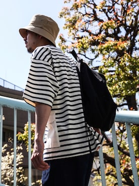 「MR.OLIVE（ミスターオリーブ）のアイテム（ハット）」を使った、飯島葵さん（メンズ・176cm）の春コーディネート