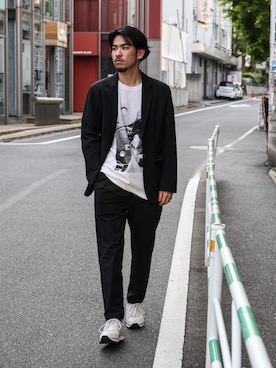 「MR.OLIVE（ミスターオリーブ）のアイテム（ジャケット/アウター）」を使った、飯島葵さん（メンズ・176cm）の春コーディネート