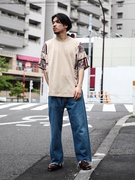 「MR.OLIVE（ミスターオリーブ）のアイテム」を使った、飯島葵さん（メンズ・176cm）の春コーディネート