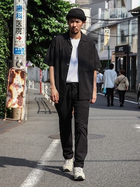 「MR.OLIVE（ミスターオリーブ）のアイテム」を使った、飯島葵さん（メンズ・176cm）の春コーディネート