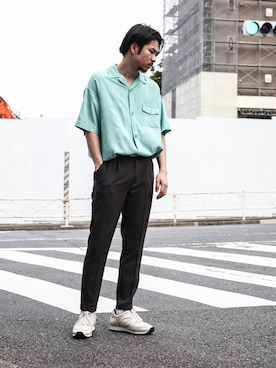 「MR.OLIVE（ミスターオリーブ）のアイテム」を使った、飯島葵さん（メンズ・176cm）の夏コーディネート