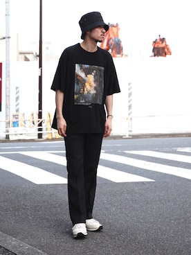 「MR.OLIVE（ミスターオリーブ）のアイテム（ハット）」を使った、飯島葵さん（メンズ・176cm）の夏コーディネート