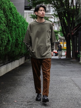 「MR.OLIVE（ミスターオリーブ）のアイテム」を使った、飯島葵さん（メンズ・176cm）の夏コーディネート